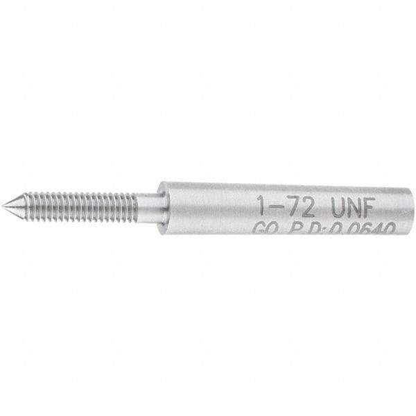 SPI - #1-72, Class 2B, 3B, Single End Plug Thread Go Gage - Steel, Size 000 Handle Not Included - Eagle Tool & Supply