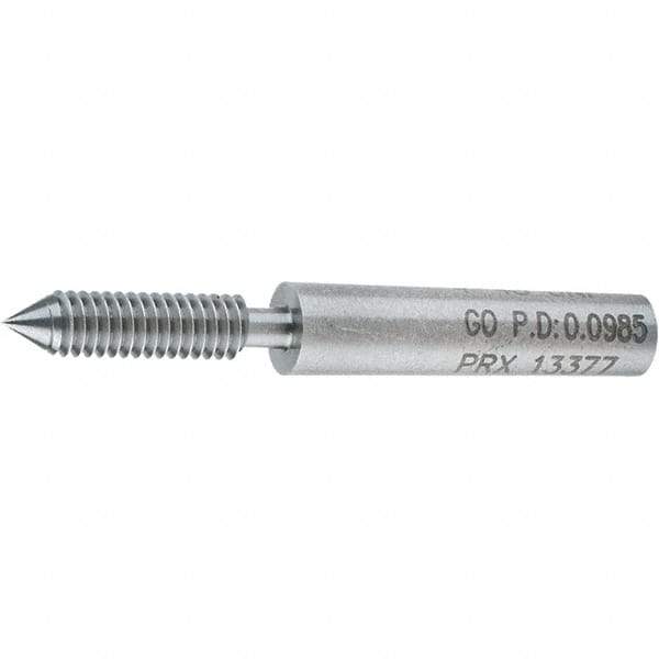SPI - #4-48, Class 2B, 3B, Single End Plug Thread Go Gage - Steel, Size 00 Handle Not Included - Eagle Tool & Supply