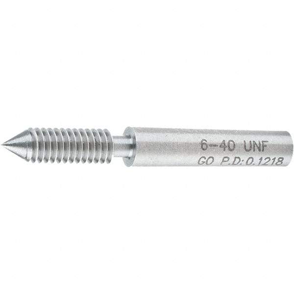 SPI - #6-40, Class 2B, 3B, Single End Plug Thread Go Gage - Steel, Size 00 Handle Not Included - Eagle Tool & Supply