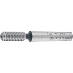 SPI - #8-36, Class 2B, 3B, Single End Plug Thread Go Gage - Steel, Size 0 Handle Not Included - Eagle Tool & Supply