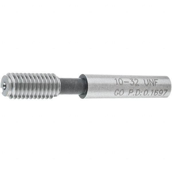 SPI - #10-32, Class 2B, 3B, Single End Plug Thread Go Gage - Steel, Size 0 Handle Not Included - Eagle Tool & Supply
