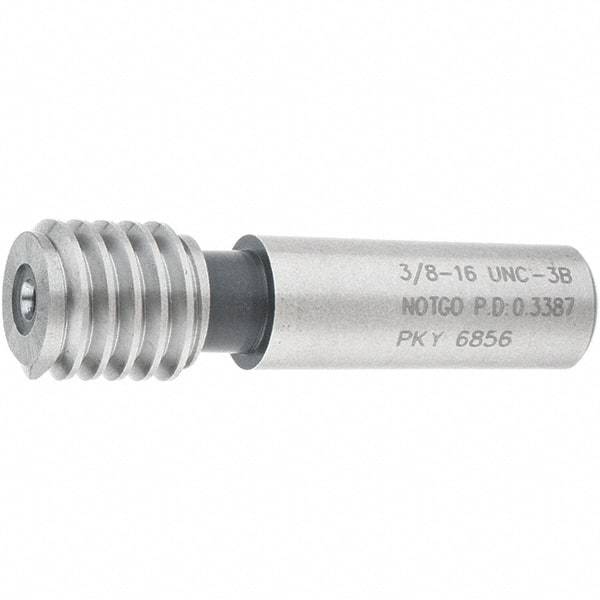 SPI - 3/8-16, Class 3B, Single End Plug Thread No Go Gage - Steel, Size 2 Handle Not Included - Eagle Tool & Supply