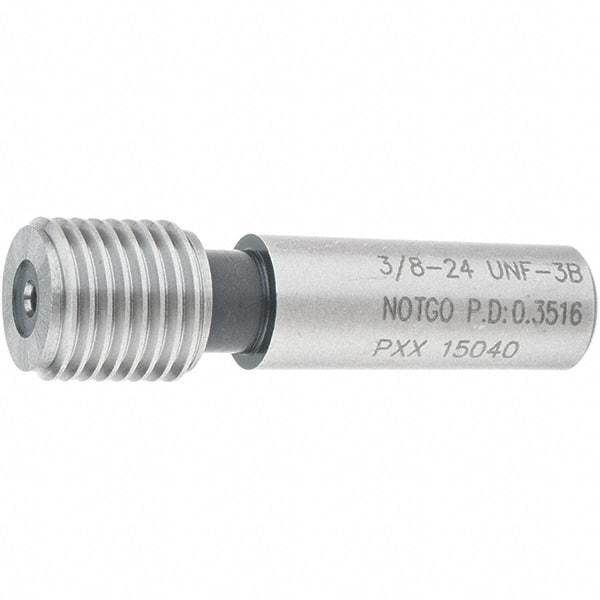 SPI - 3/8-24, Class 3B, Single End Plug Thread No Go Gage - Steel, Size 2 Handle Not Included - Eagle Tool & Supply