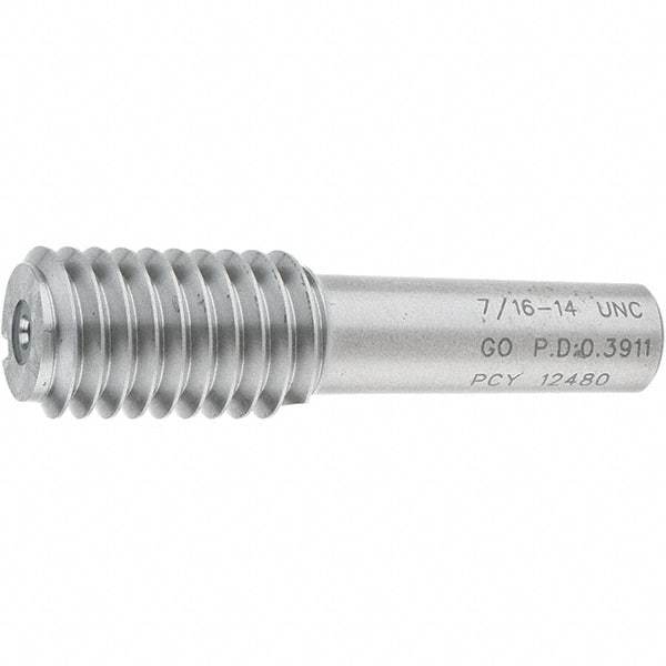 SPI - 7/16-14, Class 2B, 3B, Single End Plug Thread Go Gage - Steel, Size 2 Handle Not Included - Eagle Tool & Supply