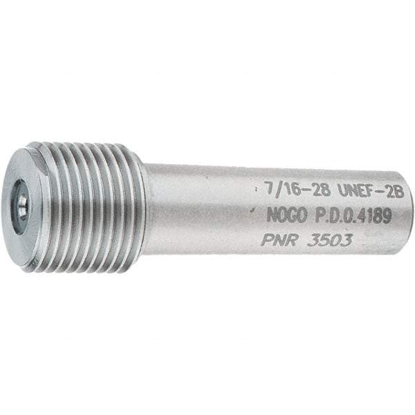 SPI - 7/16-28, Class 2B, Single End Plug Thread No Go Gage - Steel, Size 2 Handle Not Included - Eagle Tool & Supply
