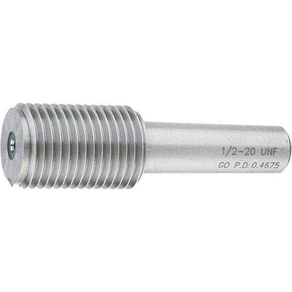 SPI - 1/2-20, Class 2B, 3B, Single End Plug Thread Go Gage - Steel, Size 2 Handle Not Included - Eagle Tool & Supply