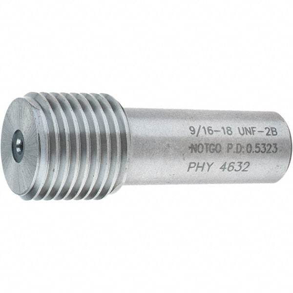 SPI - 9/16-18, Class 2B, Single End Plug Thread No Go Gage - Steel, Size 3 Handle Not Included - Eagle Tool & Supply