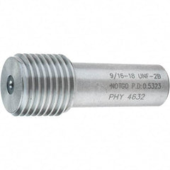 SPI - 9/16-18, Class 2B, Single End Plug Thread No Go Gage - Steel, Size 3 Handle Not Included - Eagle Tool & Supply