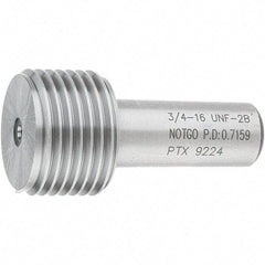 SPI - 3/4-16, Class 2B, Single End Plug Thread No Go Gage - Steel, Size 3 Handle Not Included - Eagle Tool & Supply