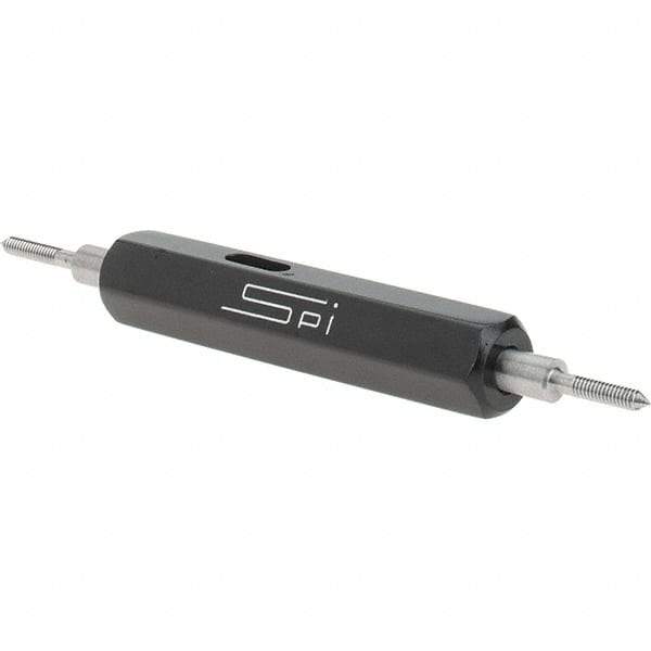 SPI - #0-80, Class 2B, Double End Plug Thread Go/No Go Gage - Steel, Size 000 Handle Included - Eagle Tool & Supply