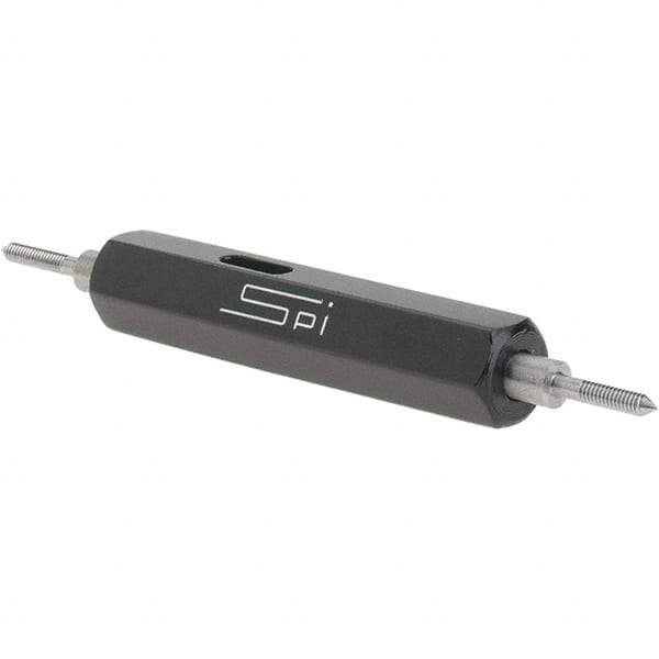 SPI - #0-80, Class 3B, Double End Plug Thread Go/No Go Gage - Steel, Size 000 Handle Included - Eagle Tool & Supply