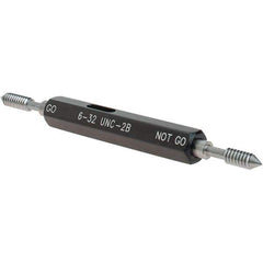 SPI - #6-32, Class 2B, Double End Plug Thread Go/No Go Gage - Steel, Size 00 Handle Included - Eagle Tool & Supply