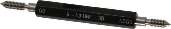 SPI - #6-40, Class 3B, Double End Plug Thread Go/No Go Gage - Steel, Size 00 Handle Included - Eagle Tool & Supply