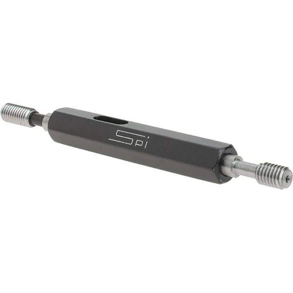 SPI - #10-32, Class 3B, Double End Plug Thread Go/No Go Gage - Steel, Size 0 Handle Included - Eagle Tool & Supply