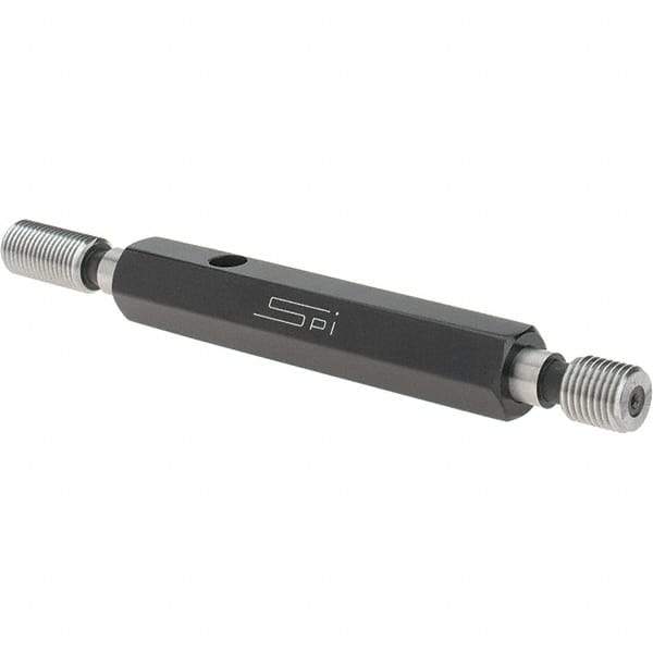 SPI - 3/8-24, Class 2B, Double End Plug Thread Go/No Go Gage - Steel, Size 2 Handle Included - Eagle Tool & Supply