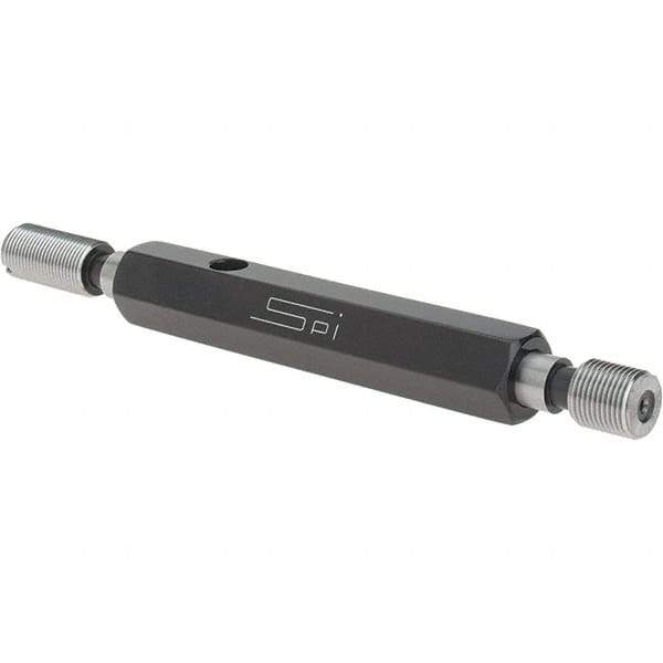 SPI - 3/8-32, Class 2B, Double End Plug Thread Go/No Go Gage - Steel, Size 2 Handle Included - Eagle Tool & Supply