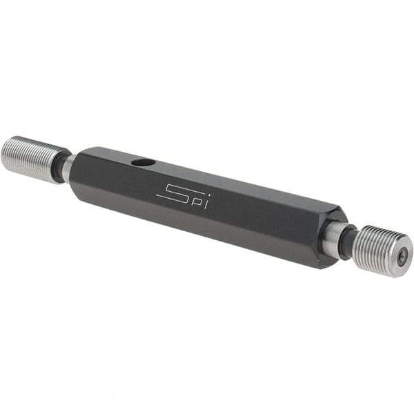 SPI - 3/8-32, Class 3B, Double End Plug Thread Go/No Go Gage - Steel, Size 2 Handle Included - Eagle Tool & Supply