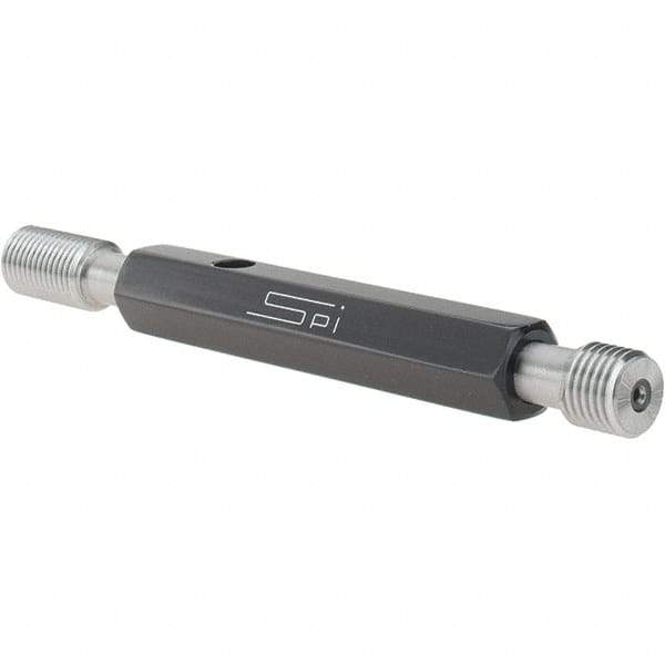 SPI - 7/16-20, Class 2B, Double End Plug Thread Go/No Go Gage - Steel, Size 2 Handle Included - Eagle Tool & Supply