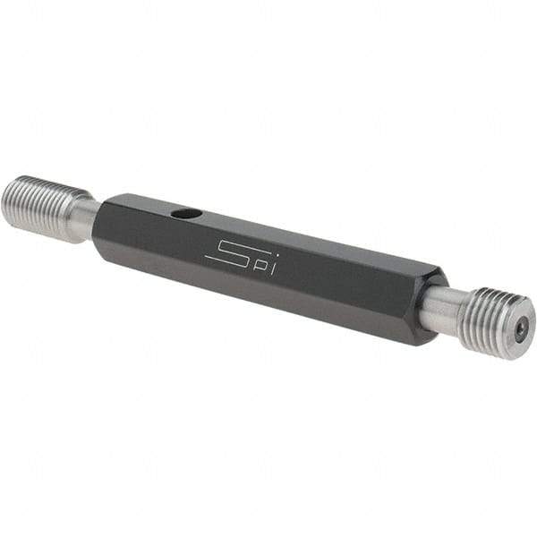 SPI - 7/16-20, Class 3B, Double End Plug Thread Go/No Go Gage - Steel, Size 2 Handle Included - Eagle Tool & Supply