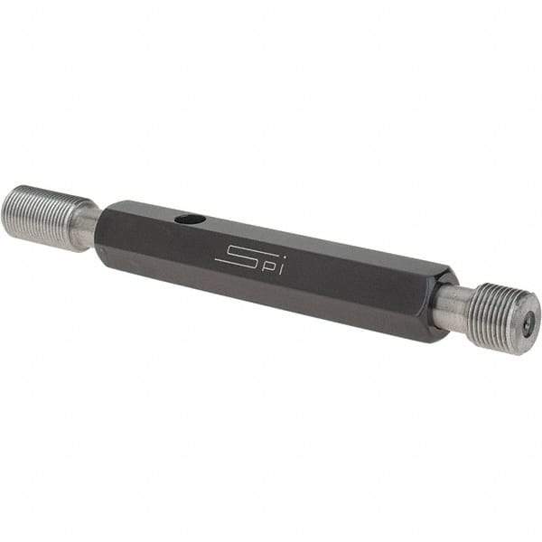SPI - 7/16-28, Class 2B, Double End Plug Thread Go/No Go Gage - Steel, Size 2 Handle Included - Eagle Tool & Supply