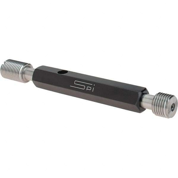 SPI - 1/2-20, Class 3B, Double End Plug Thread Go/No Go Gage - Steel, Size 2 Handle Included - Eagle Tool & Supply