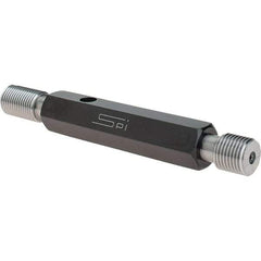 SPI - 9/16-18, Class 2B, Double End Plug Thread Go/No Go Gage - Steel, Size 3 Handle Included - Eagle Tool & Supply
