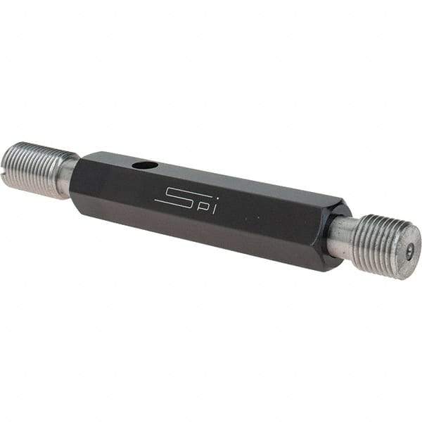 SPI - 9/16-18, Class 3B, Double End Plug Thread Go/No Go Gage - Steel, Size 3 Handle Included - Eagle Tool & Supply