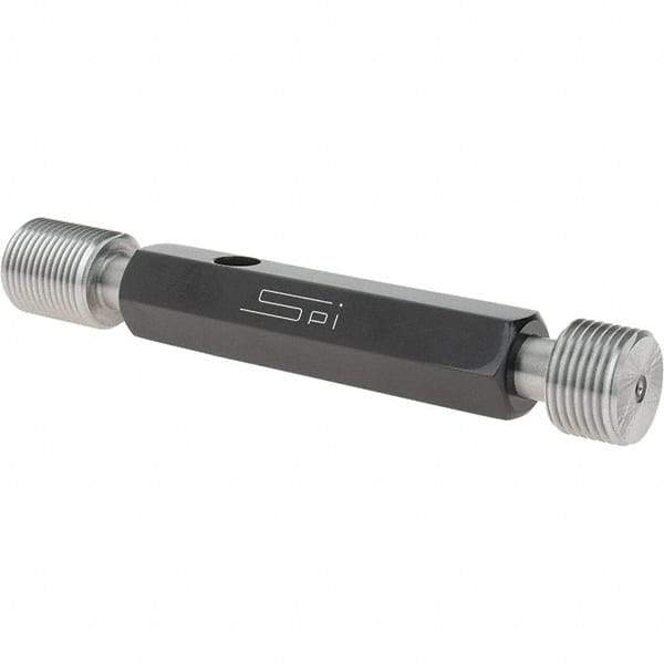 SPI - 3/4-16, Class 2B, Double End Plug Thread Go/No Go Gage - Steel, Size 3 Handle Included - Eagle Tool & Supply