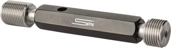 SPI - 3/4-16, Class 3B, Double End Plug Thread Go/No Go Gage - Steel, Size 3 Handle Included - Eagle Tool & Supply