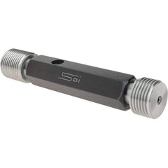 SPI - 1-12, Class 2B, Double End Plug Thread Go/No Go Gage - Steel, Size 4 Handle Included - Eagle Tool & Supply