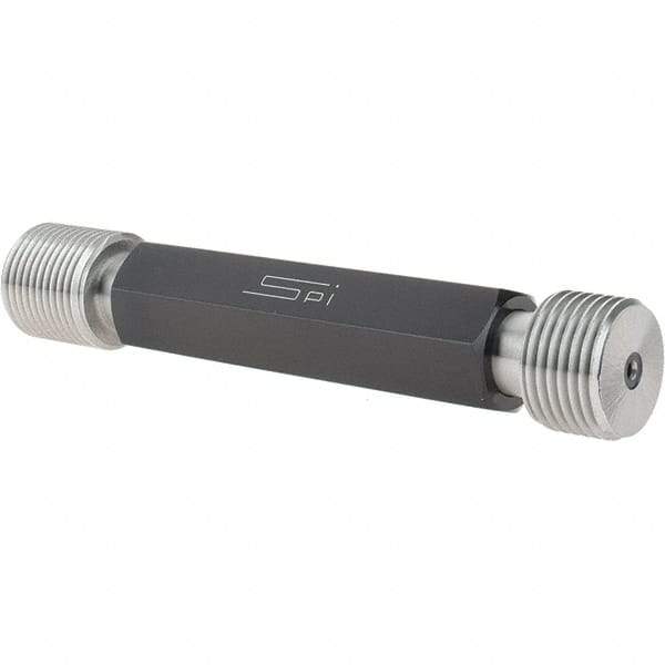 SPI - 1-12, Class 3B, Double End Plug Thread Go/No Go Gage - Steel, Size 4 Handle Included - Eagle Tool & Supply