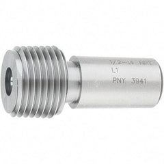 SPI - 1/2-14 Single End Tapered Plug Pipe Thread Gage - Handle Size 4, Handle Not Included, NPT-L1 Tolerance, NIST Traceability Certification Included - Eagle Tool & Supply
