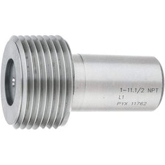 SPI - 1 - 11-1/2 Single End Tapered Plug Pipe Thread Gage - Handle Size 5, Handle Not Included, NPT-L1 Tolerance, NIST Traceability Certification Included - Eagle Tool & Supply