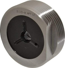 SPI - 2-1/2 - 8 Single End Tapered Plug Pipe Thread Gage - Handle Size 6, Handle Not Included, NPT-L1 Tolerance, NIST Traceability Certification Included - Eagle Tool & Supply