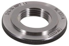 SPI - 1/16-27 Thread, Oil Hardened Non-Shrinking Steel (OHNS), Class L1, Ring Pipe Thread Gage - NPT Thread - Eagle Tool & Supply
