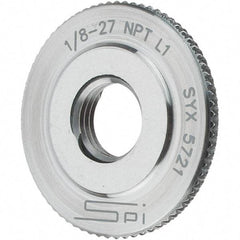 SPI - 1/8-27 Thread, Oil Hardened Non-Shrinking Steel (OHNS), Class L1, Ring Pipe Thread Gage - NPT Thread - Eagle Tool & Supply