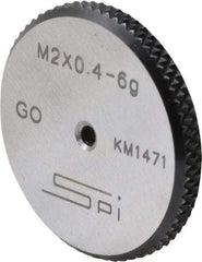 SPI - M2x0.4 Go Single Ring Thread Gage - Class 6G, Oil Hardened Nonshrinking Steel (OHNS), NPL Traceability Certification Included - Eagle Tool & Supply