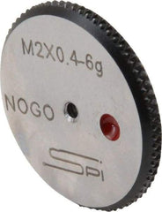 SPI - M2x0.4 No Go Single Ring Thread Gage - Class 6G, Oil Hardened Nonshrinking Steel (OHNS), NPL Traceability Certification Included - Eagle Tool & Supply