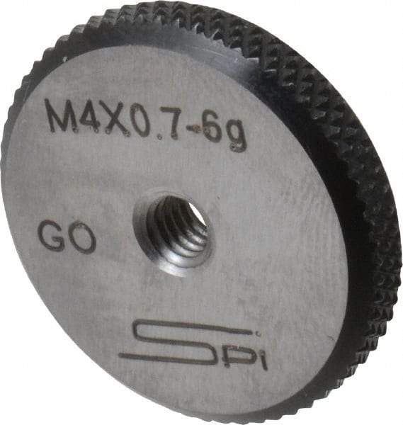 SPI - M4x0.7 Go Single Ring Thread Gage - Class 6G, Oil Hardened Nonshrinking Steel (OHNS), NPL Traceability Certification Included - Eagle Tool & Supply