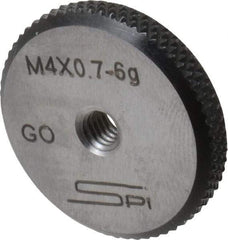 SPI - M4x0.7 Go Single Ring Thread Gage - Class 6G, Oil Hardened Nonshrinking Steel (OHNS), NPL Traceability Certification Included - Eagle Tool & Supply