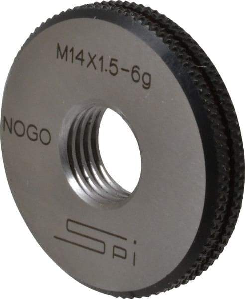 SPI - M14x1.5 No Go Single Ring Thread Gage - Class 6G, Oil Hardened Nonshrinking Steel (OHNS), NPL Traceability Certification Included - Eagle Tool & Supply