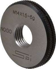 SPI - M14x1.5 No Go Single Ring Thread Gage - Class 6G, Oil Hardened Nonshrinking Steel (OHNS), NPL Traceability Certification Included - Eagle Tool & Supply