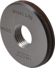 SPI - M16x1.5 No Go Single Ring Thread Gage - Class 6G, Oil Hardened Nonshrinking Steel (OHNS), NPL Traceability Certification Included - Eagle Tool & Supply