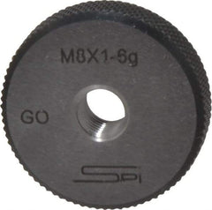 SPI - M8x1 Go Single Ring Thread Gage - Class 6G, Oil Hardened Nonshrinking Steel (OHNS), NPL Traceability Certification Included - Eagle Tool & Supply