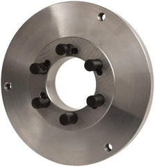 Buck Chuck Company - Adapter Back Plate for 12" Diam Self Centering Lathe Chucks - D1-8 Mount, 2" Through Hole Diam, 10.221mm ID, 12.6" OD, 0.989" Flange Height, Steel - Eagle Tool & Supply