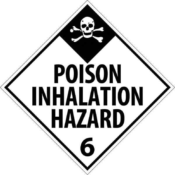 NMC - 10-3/4" Wide x 10-3/4" High, Rigid Plastic Placard - Black on White, UV Resistant, Chemical Resistant, Graffiti Proof - Eagle Tool & Supply