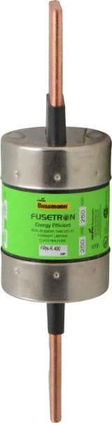 Cooper Bussmann - 250 VAC/VDC, 400 Amp, Time Delay General Purpose Fuse - Bolt-on Mount, 8-5/8" OAL, 20 at DC, 200 (RMS) kA Rating, 2-1/16" Diam - Eagle Tool & Supply