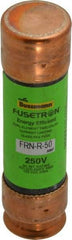 Cooper Bussmann - 125 VDC, 250 VAC, 50 Amp, Time Delay General Purpose Fuse - Fuse Holder Mount, 76.2mm OAL, 20 at DC, 200 (RMS) kA Rating, 13/16" Diam - Eagle Tool & Supply