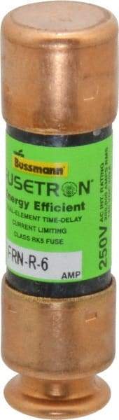 Cooper Bussmann - 125 VDC, 250 VAC, 6 Amp, Time Delay General Purpose Fuse - Fuse Holder Mount, 50.8mm OAL, 20 at DC, 200 (RMS) kA Rating, 9/16" Diam - Eagle Tool & Supply