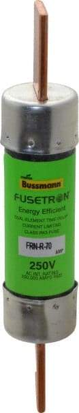 Cooper Bussmann - 250 VAC, 70 Amp, Time Delay General Purpose Fuse - Bolt-on Mount, 5-7/8" OAL, 20 at DC, 200 (RMS) kA Rating, 1-1/16" Diam - Eagle Tool & Supply